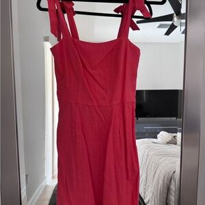 NWT Elegant Coral Linen Dress